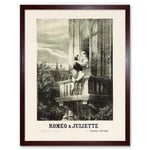 Romeo and Juliet French Advert Theatre Stage Play Shakespeare France Vintage Opera Poster Art Print Framed Poster Wall Decor 12x16 inch