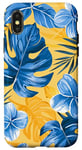 Coque pour iPhone X/XS Jaune Pop Art Tropical Esthétique Preppy Vintage Design