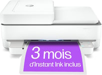 Envy 6420E Imprimante Tout En Un-Jet D'Encre Couleur-3 Mois D'Instant Ink Inclus Avec+Photocopie,Scan,Recto/Verso,Wifi,Chargeur Automatique De Documents)