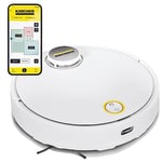 Kärcher RCV 3 Robot Vacuum Cleaner with Mop Function, Remote Control via App, LiDar Laser Navigation, Floor Mapping, Obstacle Detection, 2500pa, 120 min run-time, for Low-Pile Carpets and Hard Floors