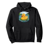 Cute Yellow Rubber Ducky Little Bath Toy Duck Pullover Hoodie