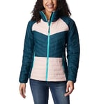 Columbia Women's Powder Lite Jacket, Puffer Jacket, Night Wave/Dusty Pink, Size L