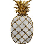 Kare Design Objet Mural Pina Mirror, Or, Ananas Miroir, Verre, Elegante, Art, Moderne, Deco Intérieur, Decoration Chambre, Salon, Maison, Cadeau, 26 x 50 x 3 cm