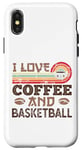 iPhone X/XS I love Coffee and Basketball Cute Kawaii Case