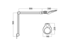 Forstørrelseslampe Kfm Led Esd 3 Diopter, Sort