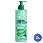 2x Garnier Crème Pour Cheveux Fructis Aloe Hydra Bomb Vera Air-Dry Crème, ML