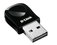 D-LINK – Langaton verkkokortti, USB, 300Mbps, 802.11b/g/n, nano, WPS, musta (DWA-131)