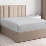 Drap-Housse - Dimensions 160x200 cm - Gris Clair - 30 cm de Profondeur - Drap-Housse de Luxe - Convient aux Matelas Jusqu’à 30 cm de Hauteur - Doux, Infroissable et Respirant - 160x200 - Pack Simple