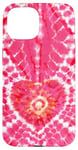 Coque pour iPhone 15 Style Tie Dye Rose Amour Méditation Zen Motif Cœur Boho