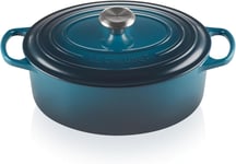 Le Creuset Signature Enamelled Cast Iron Casserole Dish with Lid - Oval, 29 cm,