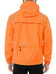 BALEAF Veste de cyclisme pour homme - Imperméable et respirante - Veste de randonnée - Coupe-vent - Veste légère - Veste de pluie - Veste de cyclisme, Orange, XL