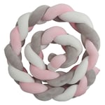 2M Tour de lit Bébé Oreiller aide au sommeil enfant bébé oreiller stéréotypé Rose blanc gris - Swanew