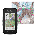 TwoNav Cross Plus + Carte France IGN Topo complète, GPS de Sports avec écran 3,2 Pouces pour VTT, vélo, Trekking ou randonnée avec Cartes incluses. Couleur Turquoise