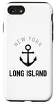 Coque pour iPhone SE (2020) / 7 / 8 Long Island New York Vintage Ancre LI NY établie en 1640