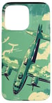 Coque pour iPhone 15 Pro Max Bombardier B-17G Green Pop Art Tropical B-17 Flying Fortress de la Seconde Guerre mondiale