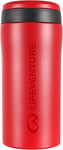 Lifeventure Thermal Mug, Leakproof & Vacuum Insulated Reusable Coffee Travel Cup, 300ml, Matt Red