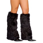 Faux päls fuzzy benvärmare kvinnor flicka fleece boot cuff covers vinter accessoar jul kvinnor boot cuff Black