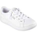 Skechers Womens Bobs D'vine Instant Delight 114456-Wht White Lace Up Shoe