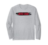 Justice League Movie Red Text Logo Long Sleeve T-Shirt