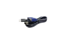 TRENDnet TK CU06 - kabel til tastatur / video / mus (KVM) - 1.8 m