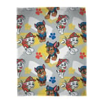 Paw Patrol Splodge Blanket Children's Soft Fleece Throw Grey - 100cm x 150cm