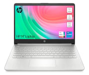 HP 14" Laptop, Intel Core i5-1235U Processor, 8 GB RAM, 512 GB SSD, Intel Iris Xe Graphics, FHD Display, Up to 8hrs battery, Win 11, Dual Speakers, Natural Silver, 14s-dq5005sa