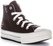 Converse A09121C Chuck Taylor All Star EVA Platform Black Red Junior UK 3 - 7