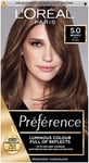 L'Oreal Paris Preference Permanent Hai-rcolour Bruges, 5 Natural Light Brown X 2