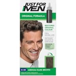 Just For Men Original Formula Medium-Dark Brown Hair Dye, Targets Only The Grey Hairs, Restoring The Original Colour For a Natural Look – H40