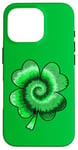 iPhone 16 Pro Lucky Tie-Dye Four Leaf St Saint Patrick's Day Clover Case