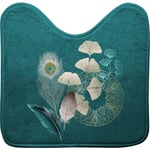 Tapis contour de wc Ginko blue