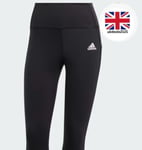 Adidas Women's Leggings XL Black Workout Fitness Tight Full Length High Rise NEW