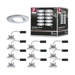 Paulmann 99923 Spots LED Calla Rond kit de 10 INCL. 10x6W IP65 projecteurs Chrome Mat éclair. d'armoire plast. Lampe enc. 4000K, Matière, 60 W