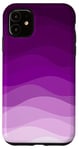 Coque pour iPhone 11 Simple dégradé violet ondulé