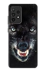 Black Wolf Blue Eyes Face Case Cover For Samsung Galaxy A52, Galaxy A52 5G