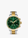 Tissot T1166172209100 Men's Chrono XL Date Metal Strap Watch, Multi/Green