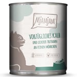 Økonomipakning MjAMjAM 24 x 800 g - fremragende kalv og lekker kalkun med fine gulrøtter