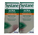 2 x Systane Ultra Lubricant Eye Drops 10ml Preservative Free