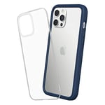 RhinoShield Coque Compatible avec [iPhone 12 Pro Max] | Mod NX - Protection Fine Personnalisable avec Technologie Absorption des Chocs [sans BPA] - Bleu Marine