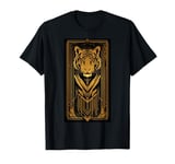 Art Tiger Sharp Lines Gold Tiger art Wildlife T-Shirt