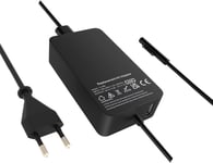 Chargeur Surface Pro 65W 15V 4A Alimentation Pour Ordinateur Portable Microsoft Pour Surface Laptop / 4/3 / 2, Avec Port Usb