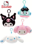 1kpl Aito Sanrio Cute Hello Hangyodon Kuromi My Melody Pehmo Doll Avaimenperät Kitty Cat Kawaii Anime Avaimenperä Sormus Laukku Reppu Charm Laukku Puhelin Koristetarvikkeet Lahja (Jotkin osat voivat olla satunnaisia) - Monivärinen