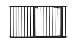 BabyDan Premier, Extra Large Monté sur Pression Stair Gate, 132,5-138,7 cm, Barrière pour Bébé/Barrière de Sécurité, Métal, Noir, Fabriqué au Danemark - (Pet Gate/Barrière pour Chien)