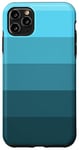 iPhone 11 Pro Max Turquoise Blue Mint Stripes Palette Minimal Modern Pattern Case