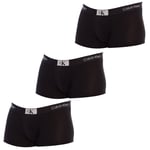 Calvin Klein Mens Pack 3 Boxers Low Rise Trunks microfiber NB3532A men - Black material_cotton - Size Small