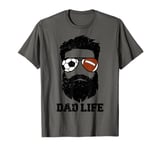 Soccer Football Dad Messy Hair Beard Soccer Football Dad T-Shirt