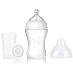 Nuby 150ml Silicone New Born Baby Feeding Bottle Wide Neck Anti Colic Slow Flow