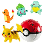 5-i-1 modellleksaksficka för Monster Fidget Ball Cake Topper Table Toy Figures Office Dekoration Boutique Collec