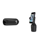 Belkin Premuim Car Bundle(Quick Charge USB Car Charger 18W & Car Cup Mount)