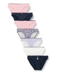 Women'secret Women's Pack 7 Printed Cotton Panties Lingerie, Pink, L